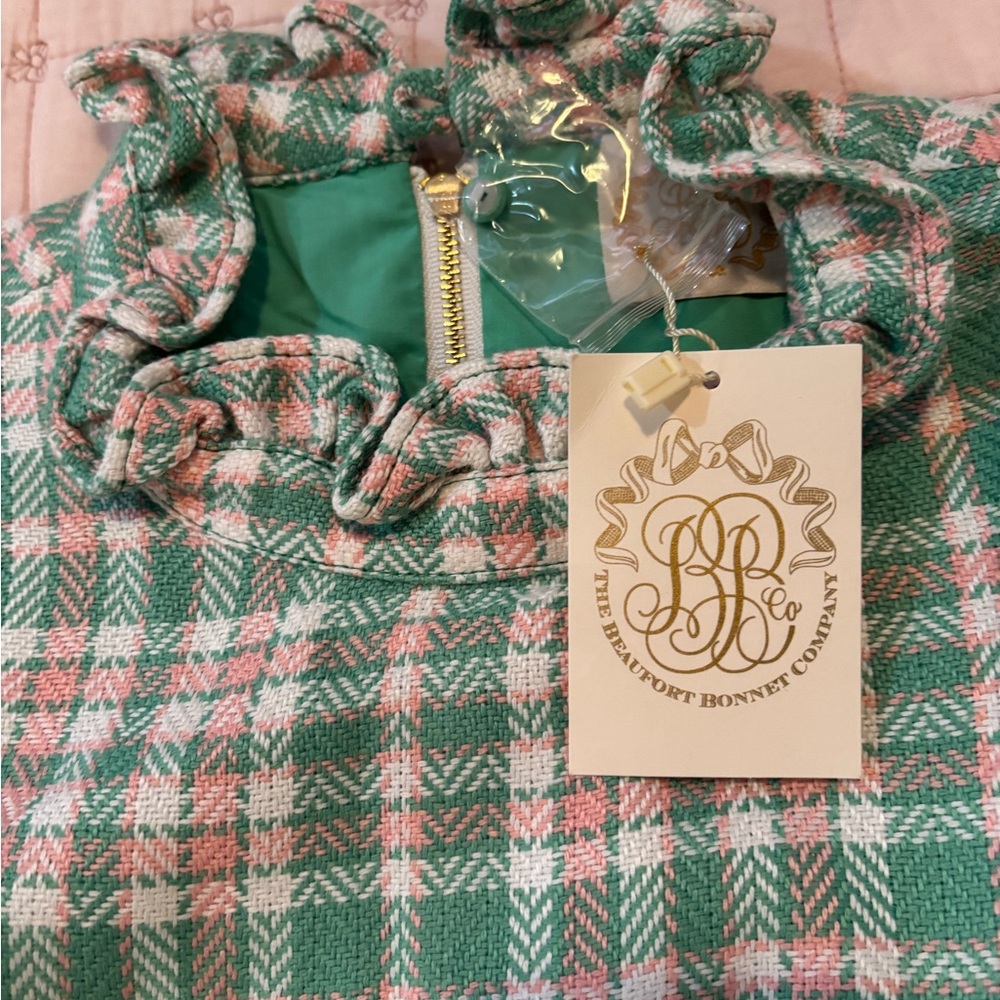 The Beaufort Bonnet Company Green and Pink Plaid Dress - Picture 3 of 4